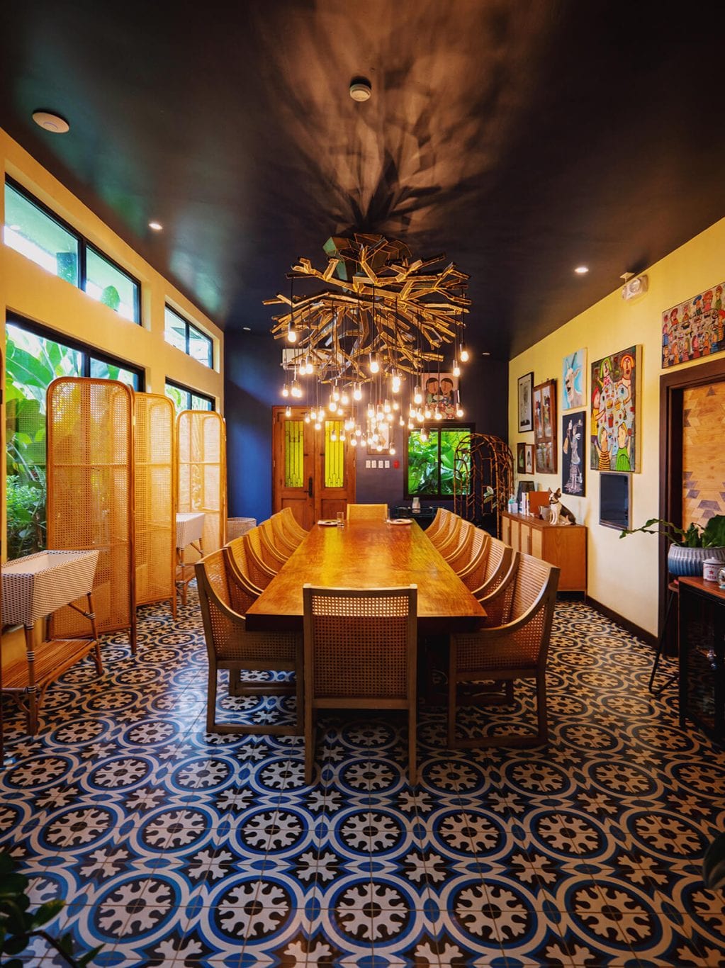 mrs. saldo's private dining interiors and table setup
